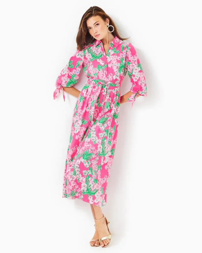 Women Lilly Pulitzer Dresses Amrita Cotton Midi Shirtdress Roxie Pink Worth A Look Women Lilly Pulitzer Dresses Amrita Cotton Midi Shirtdress Roxie Pink Worth A Look