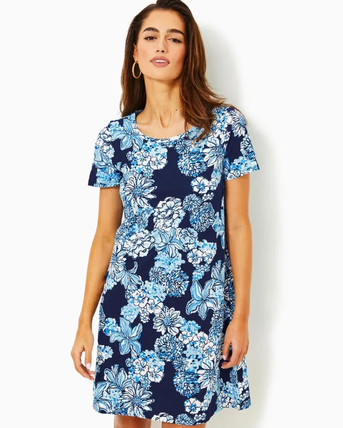 Women Lilly Pulitzer Dresses Cody TShirt Dress Low Tide Navy Bouquet All Day Women Lilly Pulitzer Dresses Cody TShirt Dress Low Tide Navy Bouquet All Day