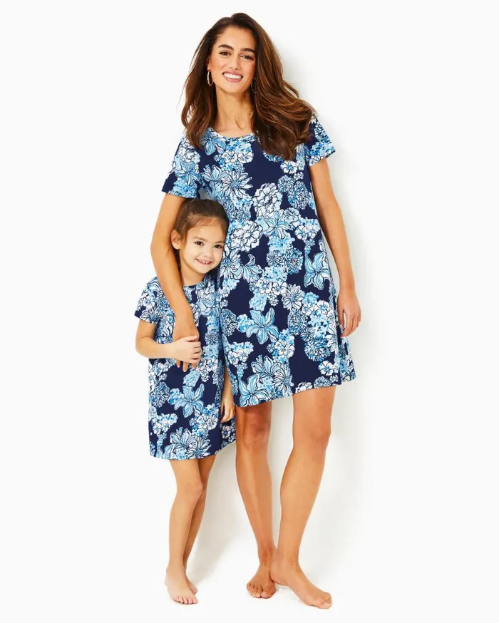 Women Lilly Pulitzer Dresses Cody TShirt Dress Low Tide Navy Bouquet All Day Women Lilly Pulitzer Dresses Cody TShirt Dress Low Tide Navy Bouquet All Day