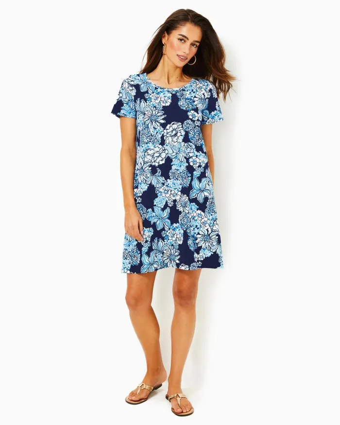 Women Lilly Pulitzer Dresses Cody TShirt Dress Low Tide Navy Bouquet All Day Women Lilly Pulitzer Dresses Cody TShirt Dress Low Tide Navy Bouquet All Day