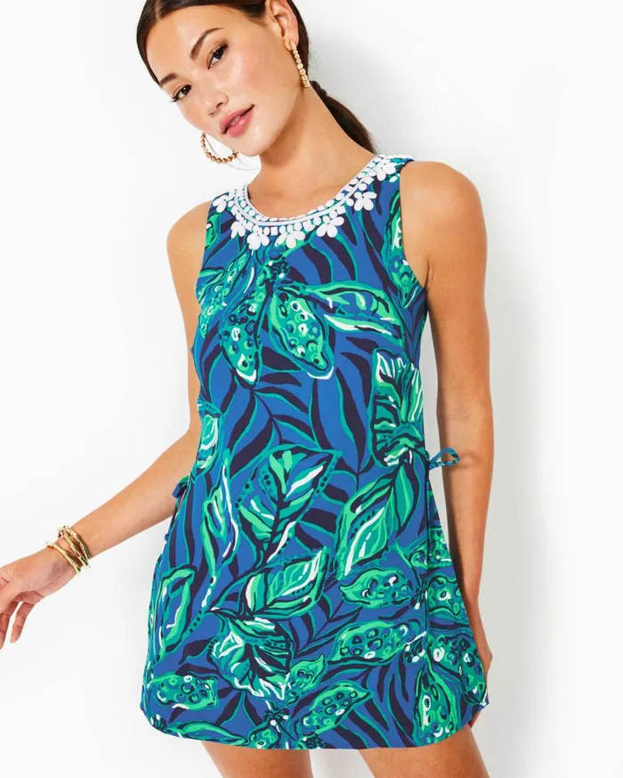 Women Lilly Pulitzer Dresses Donna Sleeveless Romper Indigo Breeze Shady Gators Women Lilly Pulitzer Dresses Donna Sleeveless Romper Indigo Breeze Shady Gators