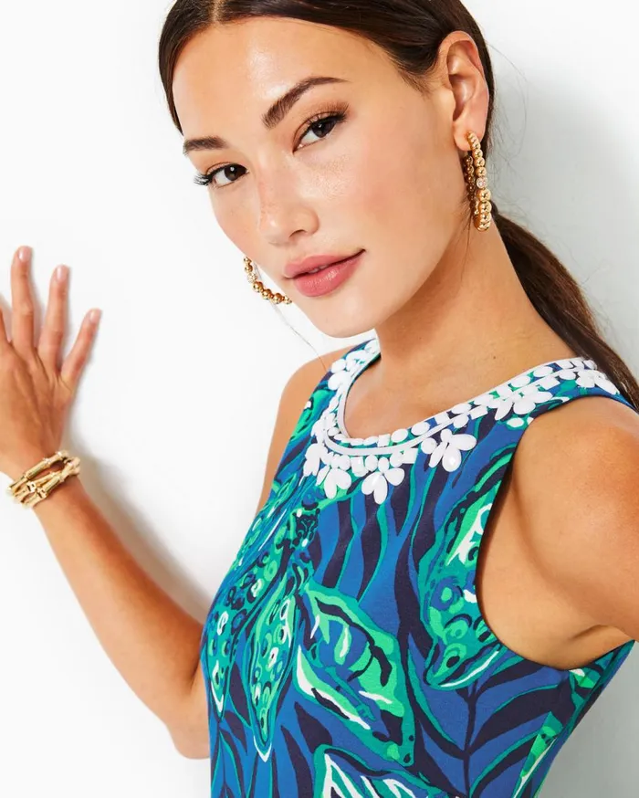 Women Lilly Pulitzer Dresses Donna Sleeveless Romper Indigo Breeze Shady Gators Women Lilly Pulitzer Dresses Donna Sleeveless Romper Indigo Breeze Shady Gators