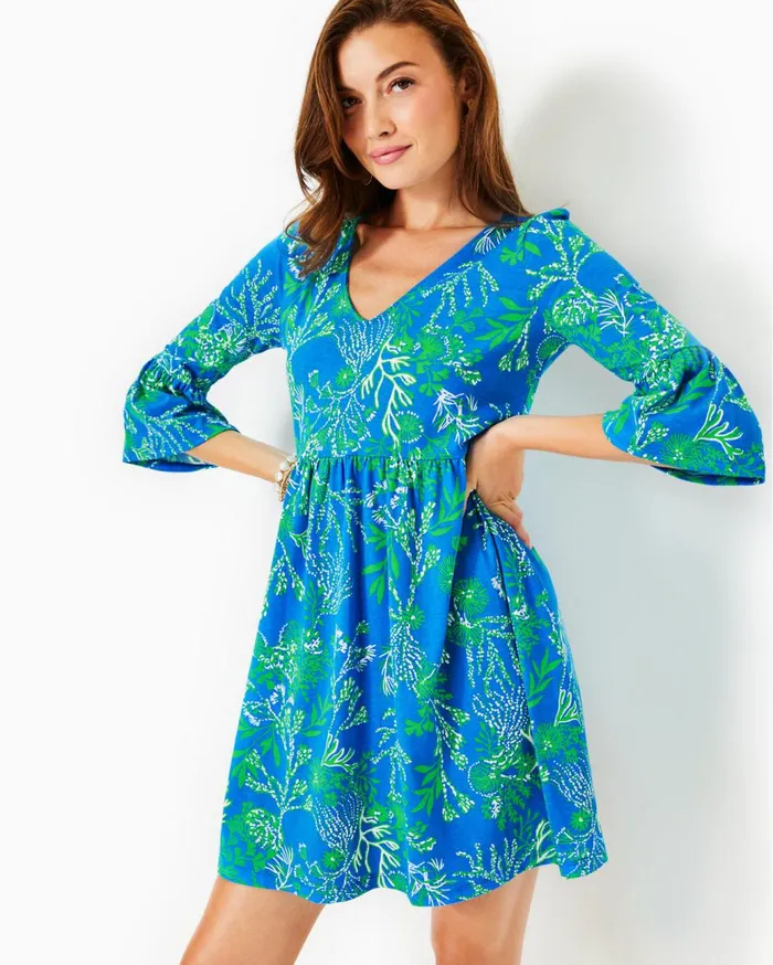 Women Lilly Pulitzer Dresses Jannie VNeck Dress Resort White Pb Anniversary Toile Women Lilly Pulitzer Dresses Jannie VNeck Dress Resort White Pb Anniversary Toile