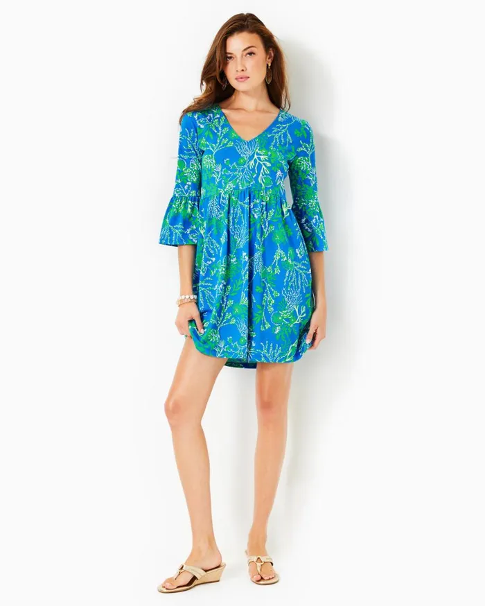 Women Lilly Pulitzer Dresses Jannie VNeck Dress Resort White Pb Anniversary Toile Women Lilly Pulitzer Dresses Jannie VNeck Dress Resort White Pb Anniversary Toile