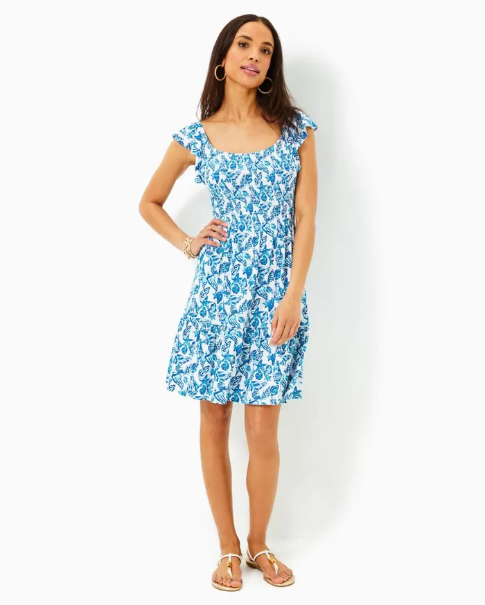 Women Lilly Pulitzer Dresses Siarra Stretch Dress True Navy Caliente Pucker Jacquard Women Lilly Pulitzer Dresses Siarra Stretch Dress True Navy Caliente Pucker Jacquard