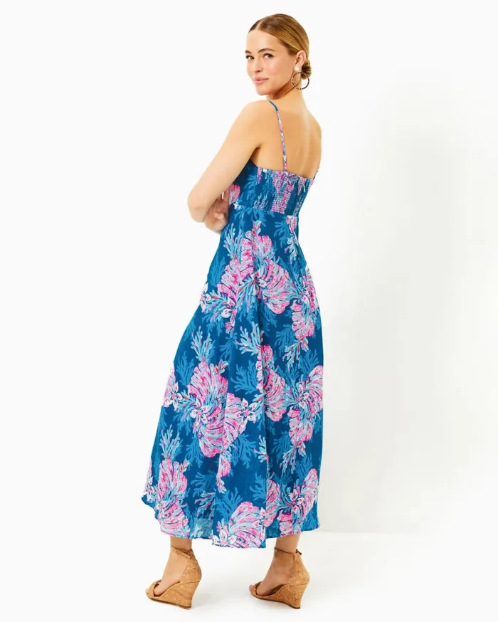 Women Lilly Pulitzer Dresses Steph Halter Midi Dress Roxie Pink X Spearmint Wide Stripe Women Lilly Pulitzer Dresses Steph Halter Midi Dress Roxie Pink X Spearmint Wide Stripe