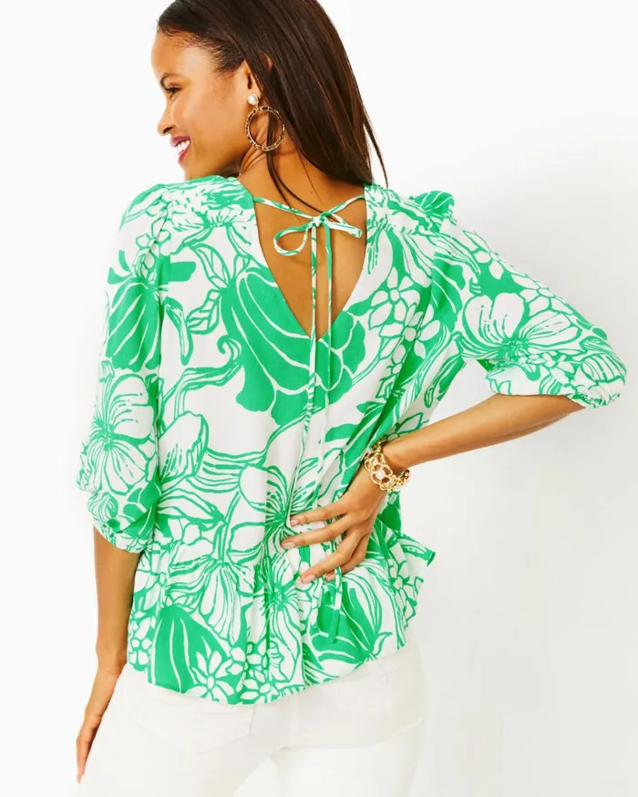 Women Lilly Pulitzer Tops Aranea Top Spearmint Oversized Kiss My Tulips Women Lilly Pulitzer Tops Aranea Top Spearmint Oversized Kiss My Tulips