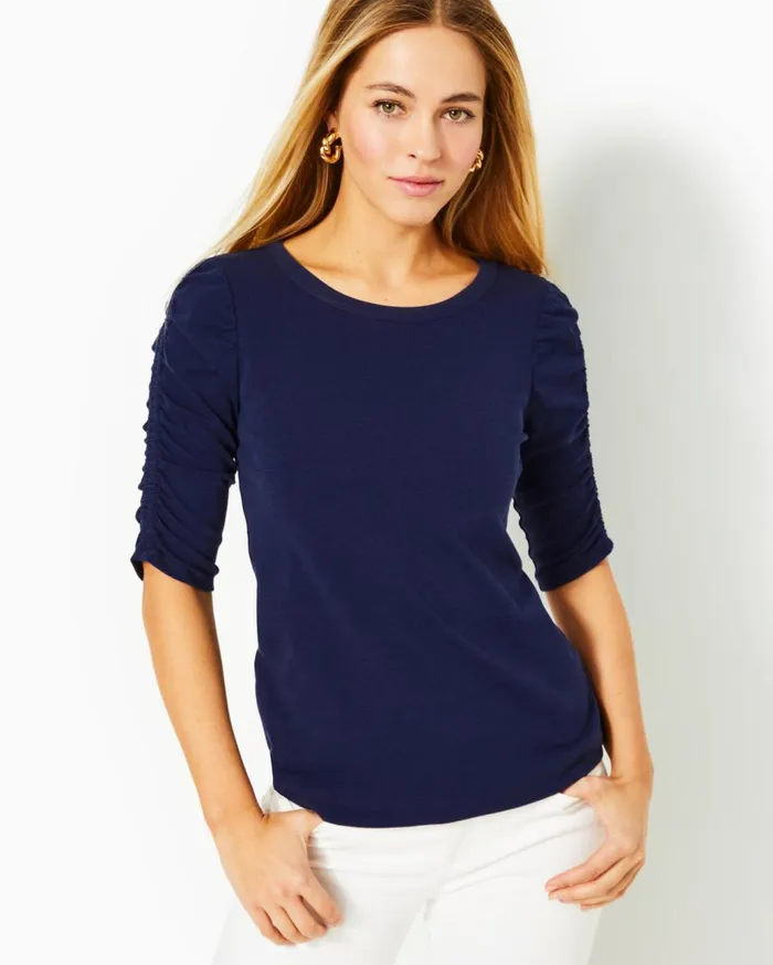 Women Lilly Pulitzer Tops Belden Top Lunar Blue