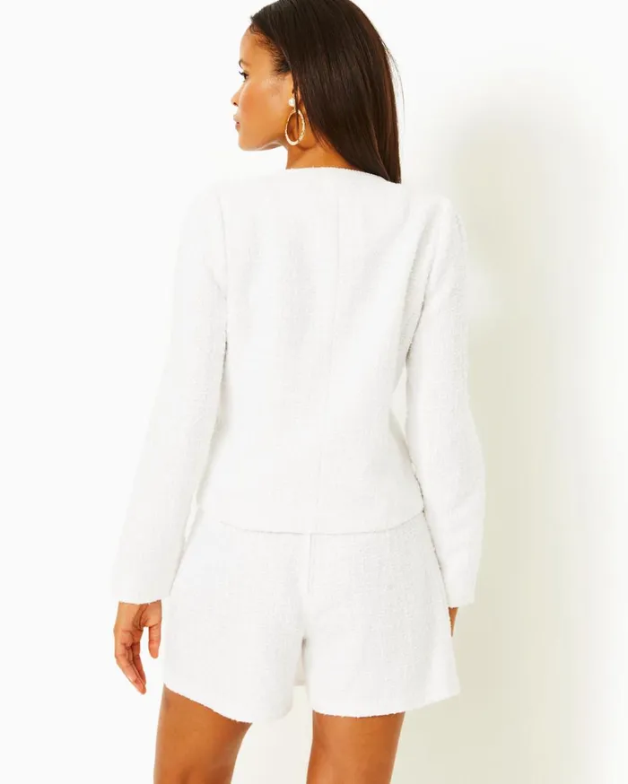 Women Lilly Pulitzer Tops Briar Jacket Resort White Swirl Boucle Women Lilly Pulitzer Tops Briar Jacket Resort White Swirl Boucle