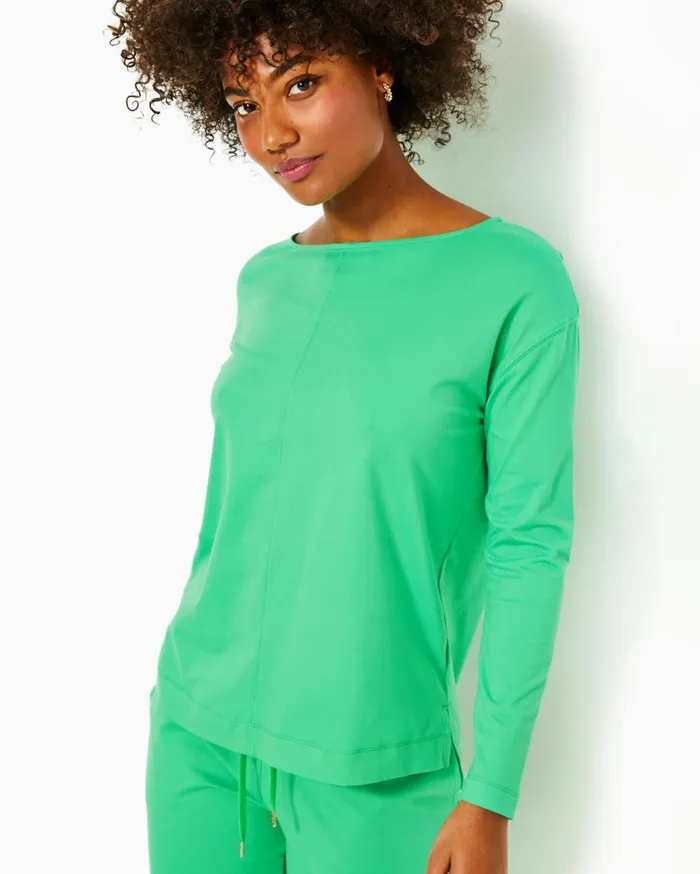 Women Lilly Pulitzer Tops UPF 50 Karessa Top Spearmint Women Lilly Pulitzer Tops UPF 50 Karessa Top Spearmint