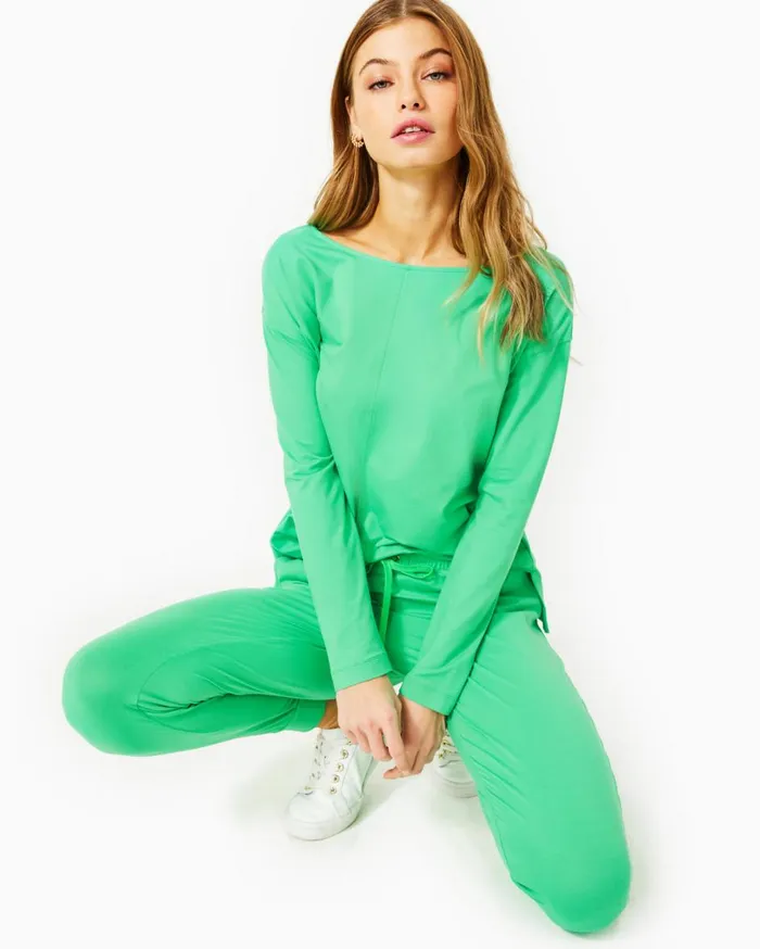 Women Lilly Pulitzer Tops UPF 50 Karessa Top Spearmint Women Lilly Pulitzer Tops UPF 50 Karessa Top Spearmint