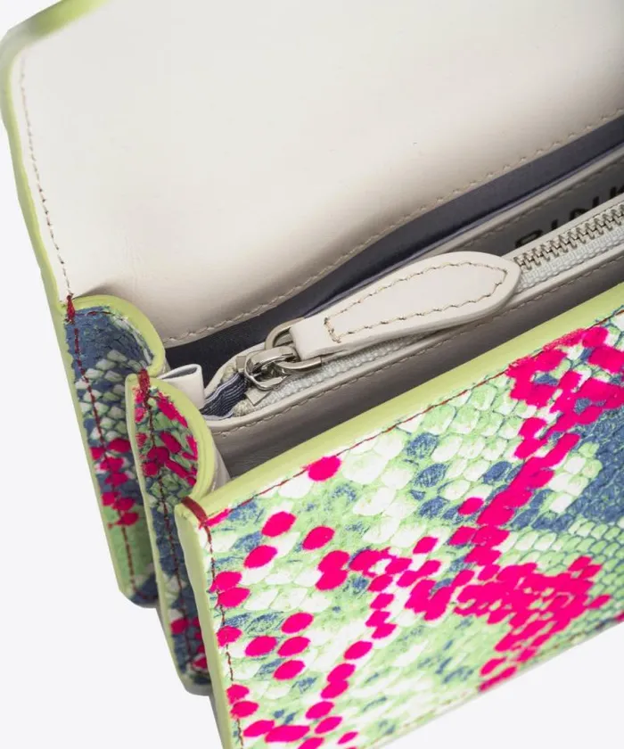 Women Limited Edition Pinko PINKO Galleria Mini Love Bag One In Pythonprint Leather With Flock Detail Fuchsiagreenblueold Silver Women Limited Edition Pinko PINKO Galleria Mini Love Bag One In Pythonprint Leather With Flock Detail Fuchsiagreenblueold Silver