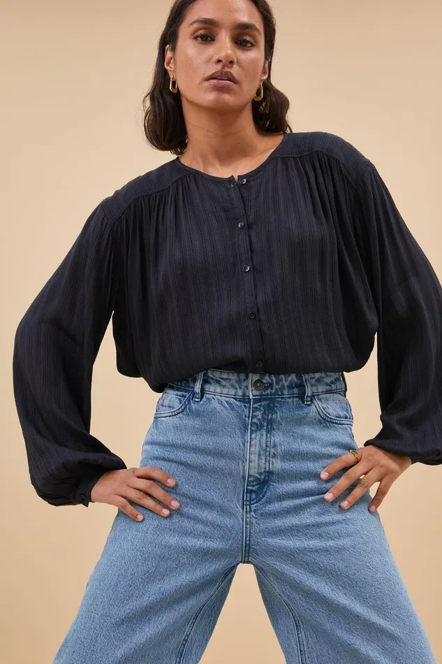 Women Lina Non Stretch Pants Light Denim Bybar Trousers Women Lina Non Stretch Pants Light Denim Bybar Trousers