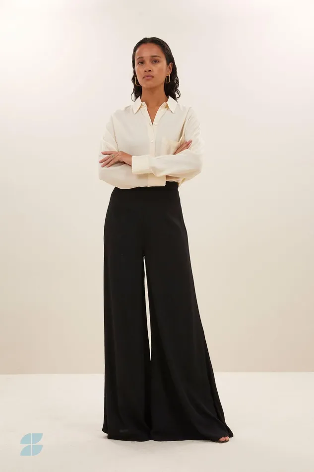 Women Lumi Pants Jet Black Bybar Trousers