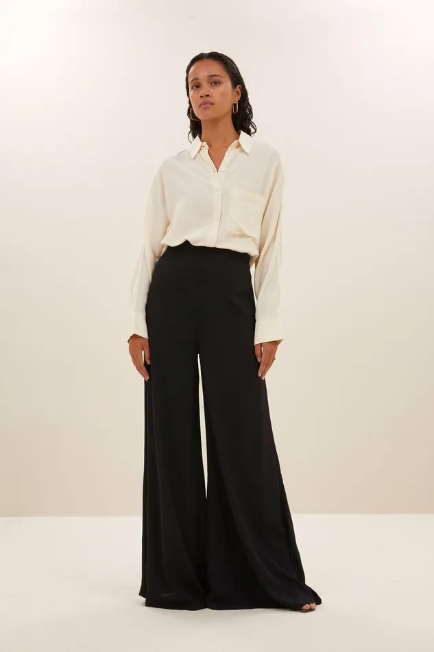 Women Lumi Pants Jet Black Bybar Trousers