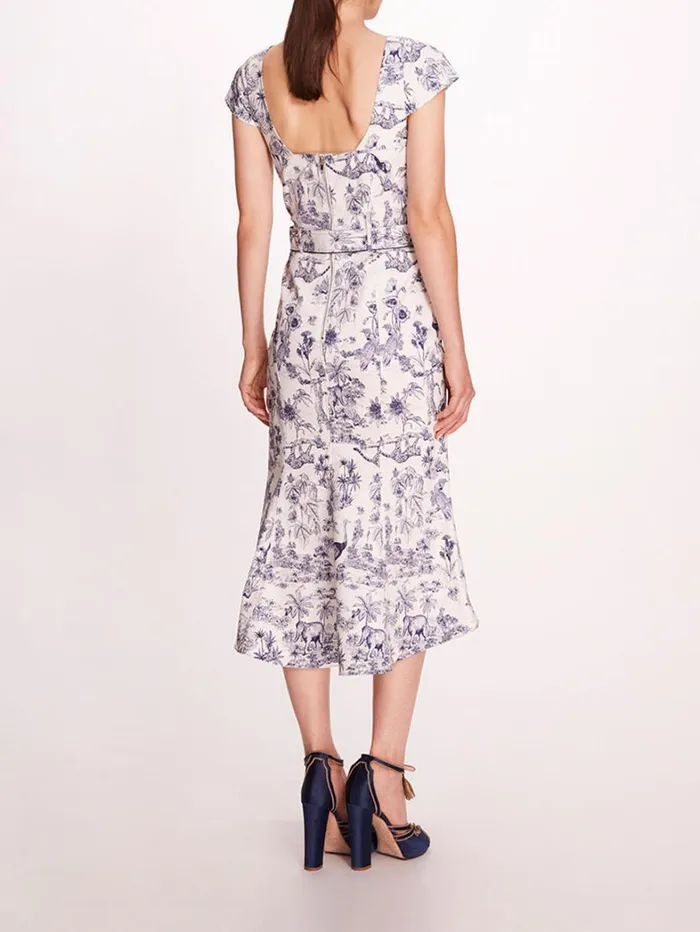 Women Marchesa Dresses Daylily Dress Ivory Navy Women Marchesa Dresses Daylily Dress Ivory Navy