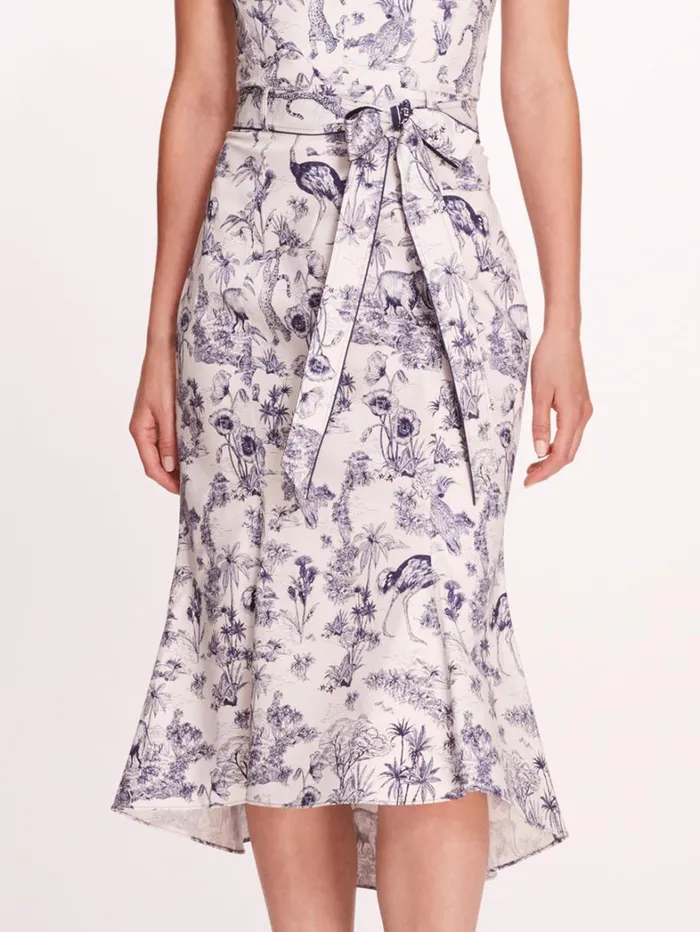 Women Marchesa Dresses Daylily Dress Ivory Navy Women Marchesa Dresses Daylily Dress Ivory Navy