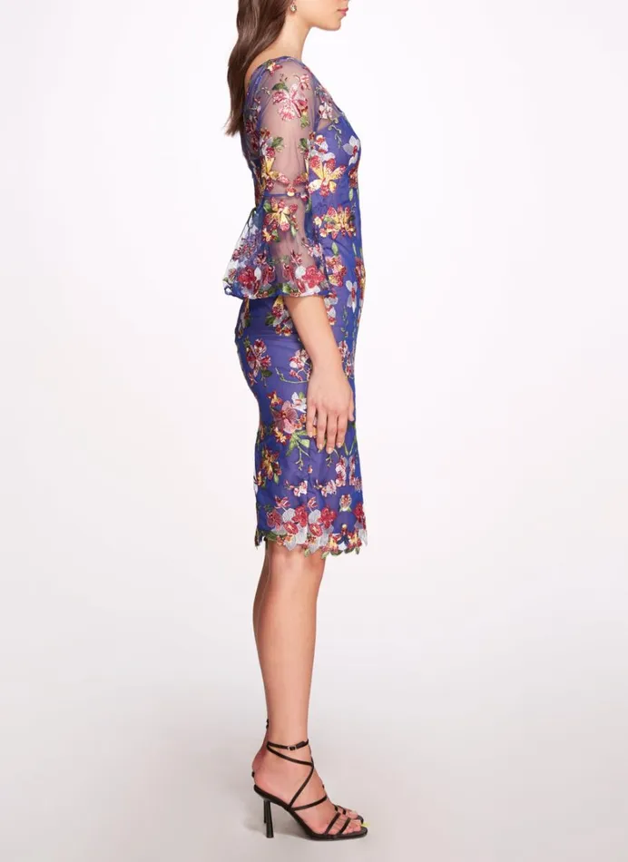 Women Marchesa Dresses Multicolor Tulle Cocktail Dress Cobalt Women Marchesa Dresses Multicolor Tulle Cocktail Dress Cobalt