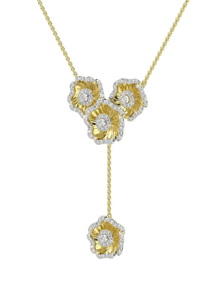 Women Marchesa Jewelry Halo Flower Rose Gold Y Necklace Rose Gold Women Marchesa Jewelry Halo Flower Rose Gold Y Necklace Rose Gold