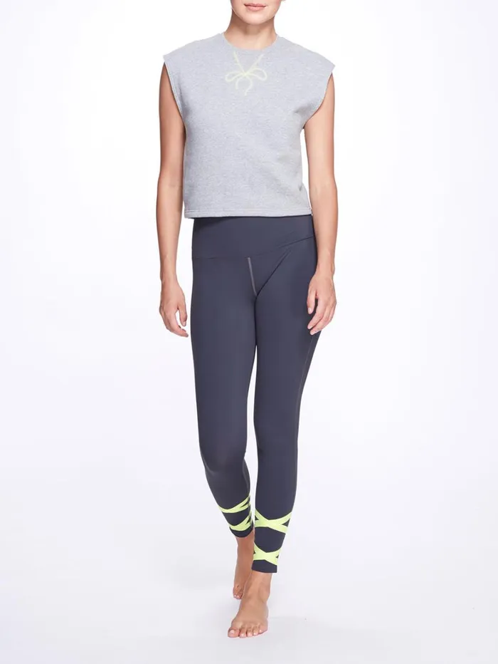 Women Marchesa Tops Women039s Embroidered Grey Sleeveless Workout Top Grey Women Marchesa Tops Women039s Embroidered Grey Sleeveless Workout Top Grey