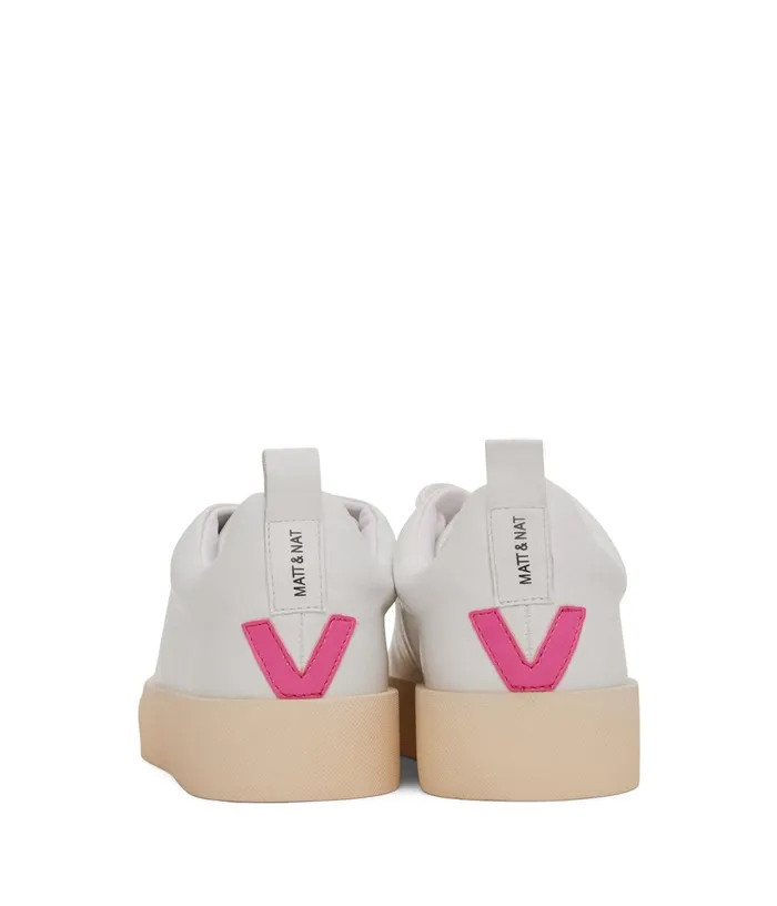 Women Marci Vegan Sneakers Whitepink Matt and Nat Sneakers