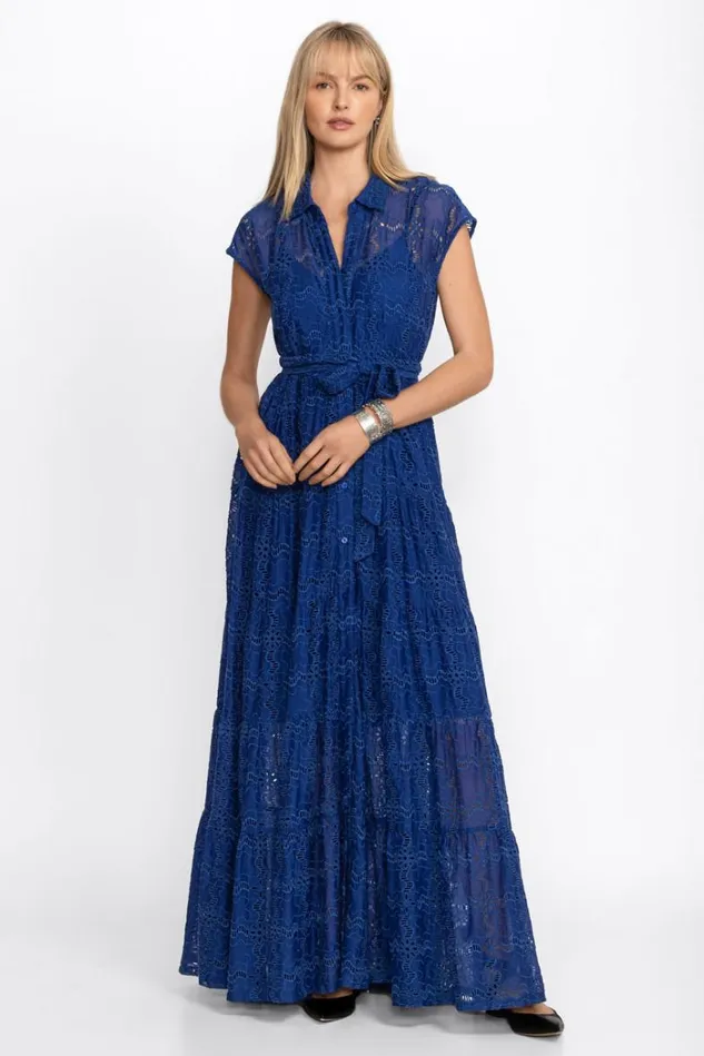 Women MARINA JOY SILK MAXI DRESS Sailor Blue Johnny Was Dresses Women MARINA JOY SILK MAXI DRESS Sailor Blue Johnny Was Dresses