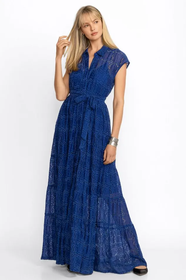 Women MARINA JOY SILK MAXI DRESS Sailor Blue Johnny Was Dresses Women MARINA JOY SILK MAXI DRESS Sailor Blue Johnny Was Dresses