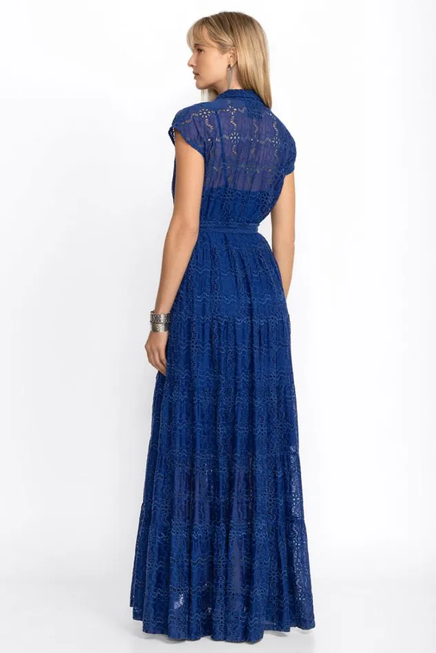Women MARINA JOY SILK MAXI DRESS Sailor Blue Johnny Was Dresses Women MARINA JOY SILK MAXI DRESS Sailor Blue Johnny Was Dresses