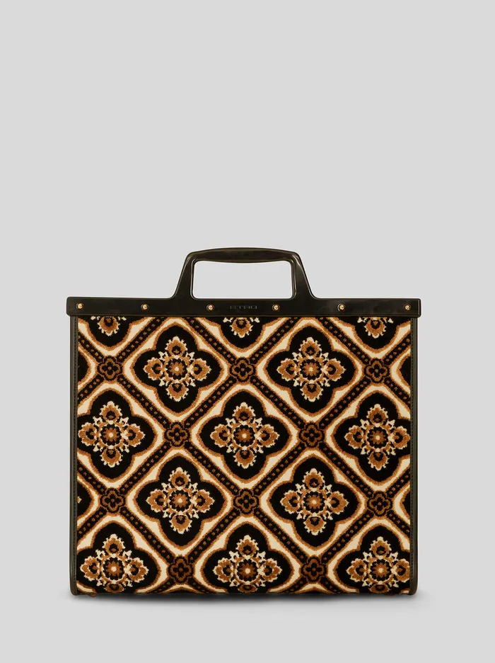 Women Medium Jacquard Love Trotter Bag Etro Shopping Bags
