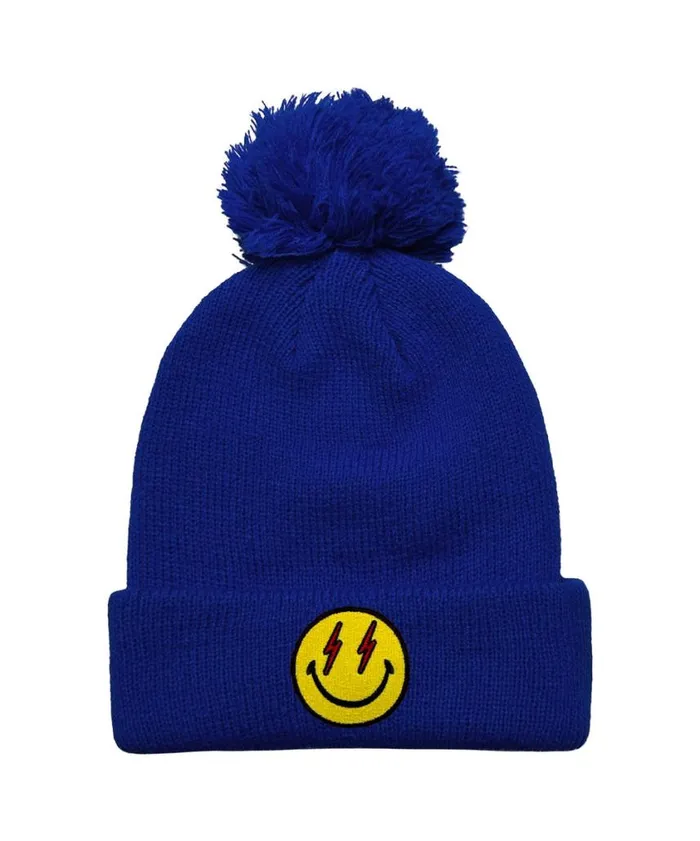 WomenMen Beanies Aviator Nation Bolt Smiley Pom Pom Rib Beanie WomenMen Beanies Aviator Nation Bolt Smiley Pom Pom Rib Beanie