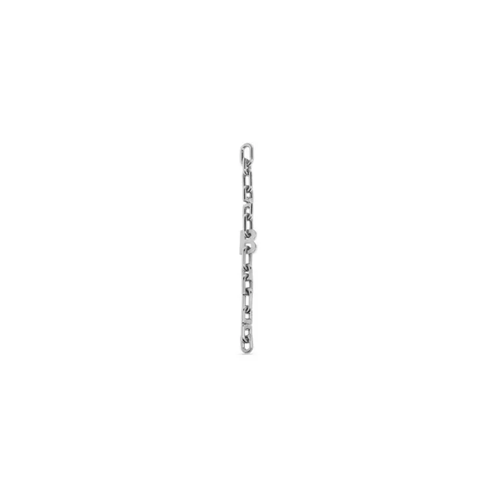 WomenMen Bracelets and Rings Balenciaga B Chain Thin Bracelet In Silver