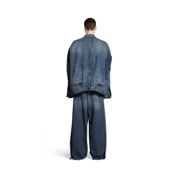 WomenMen Coats and Jackets Balenciaga Deconstructed Jacket In Dark Blue