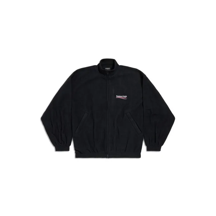 WomenMen Coats and Jackets Balenciaga Political Campaign Zipup Jacket In Black WomenMen Coats and Jackets Balenciaga Political Campaign Zipup Jacket In Black
