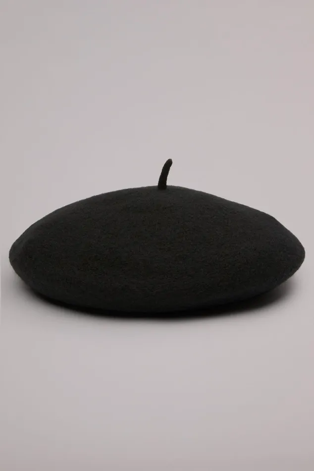 WomenMen Fiorucci Hats Star Logo Beret Black WomenMen Fiorucci Hats Star Logo Beret Black