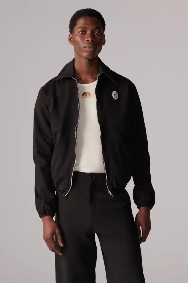 WomenMen Fiorucci Jeans and Denim Unisex Logo Patch Denim Jacket Black WomenMen Fiorucci Jeans and Denim Unisex Logo Patch Denim Jacket Black