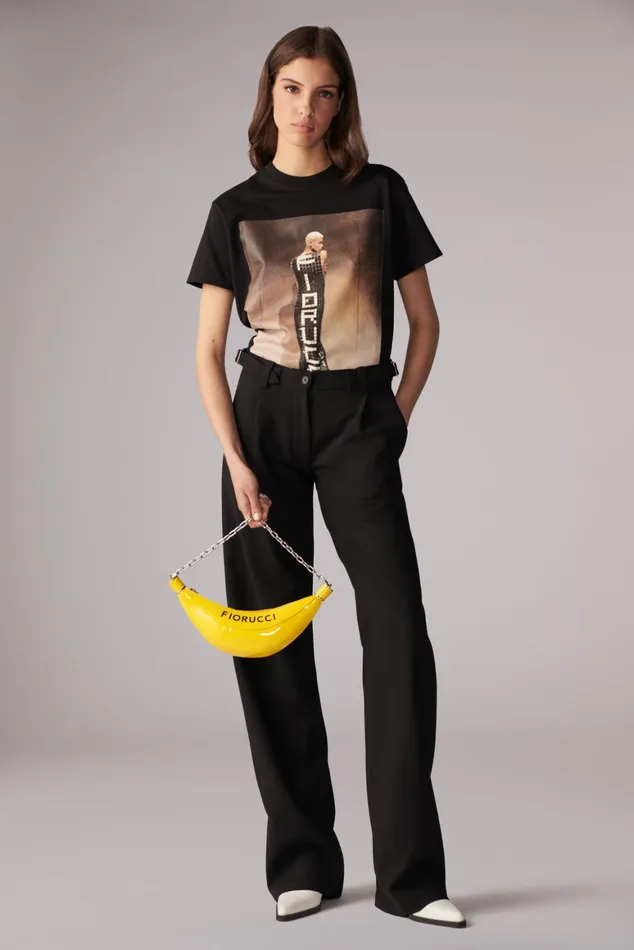 WomenMen Fiorucci TShirts and Tops Unisex Tile Graphic TShirt Black WomenMen Fiorucci TShirts and Tops Unisex Tile Graphic TShirt Black