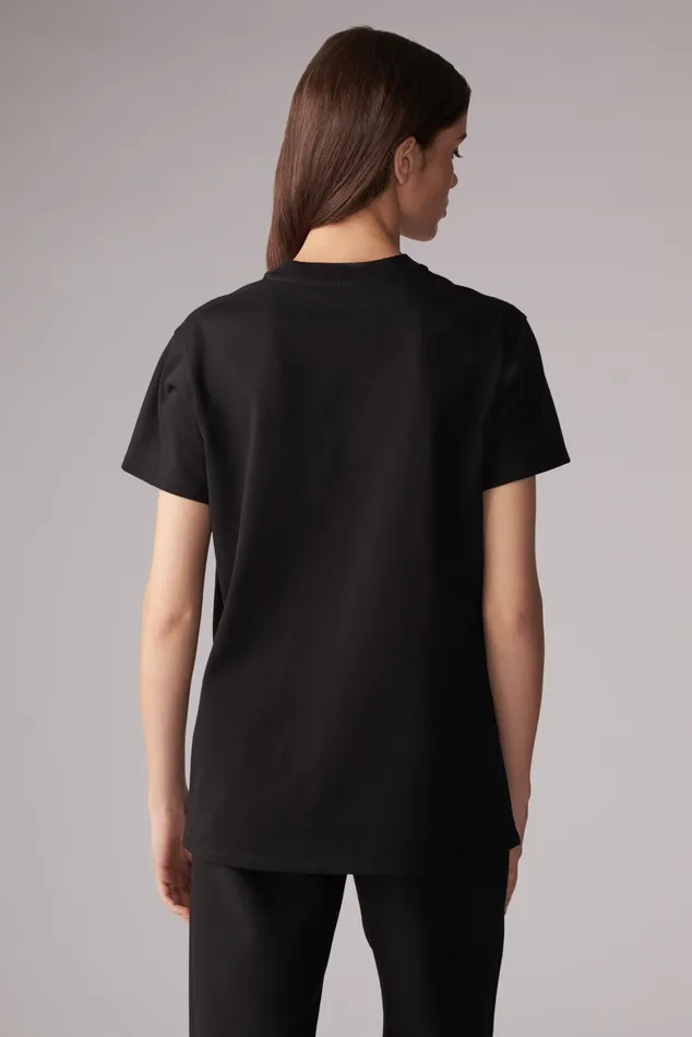WomenMen Fiorucci TShirts and Tops Unisex Tile Graphic TShirt Black WomenMen Fiorucci TShirts and Tops Unisex Tile Graphic TShirt Black