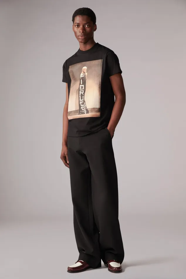 WomenMen Fiorucci TShirts and Tops Unisex Tile Graphic TShirt Black WomenMen Fiorucci TShirts and Tops Unisex Tile Graphic TShirt Black