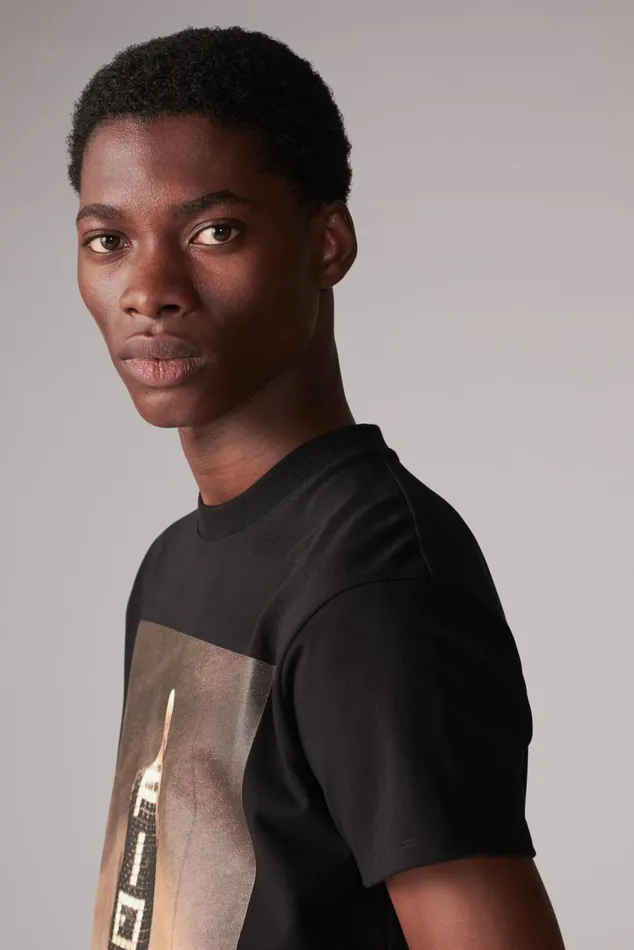 WomenMen Fiorucci TShirts and Tops Unisex Tile Graphic TShirt Black WomenMen Fiorucci TShirts and Tops Unisex Tile Graphic TShirt Black