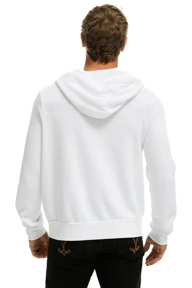 WomenMen Hoodies Aviator Nation 5 Stripe Hoodie 8211 White 2