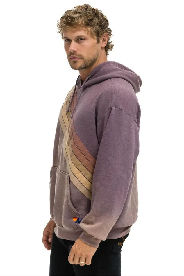 WomenMen Hoodies Aviator Nation Cross Stripe Relaxed Pullover Hoodie 8211 Faded Mocha