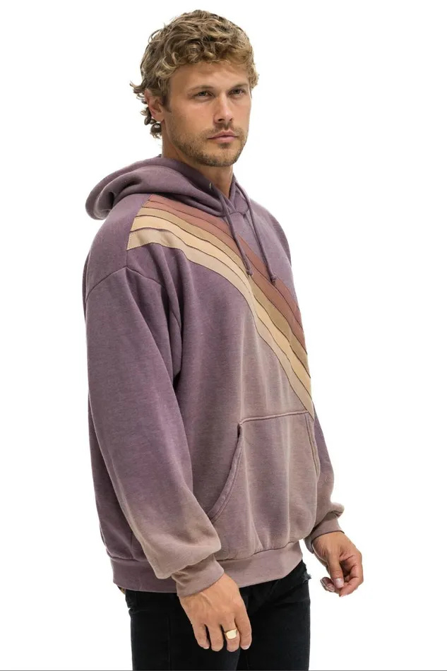 WomenMen Hoodies Aviator Nation Cross Stripe Relaxed Pullover Hoodie 8211 Faded Mocha