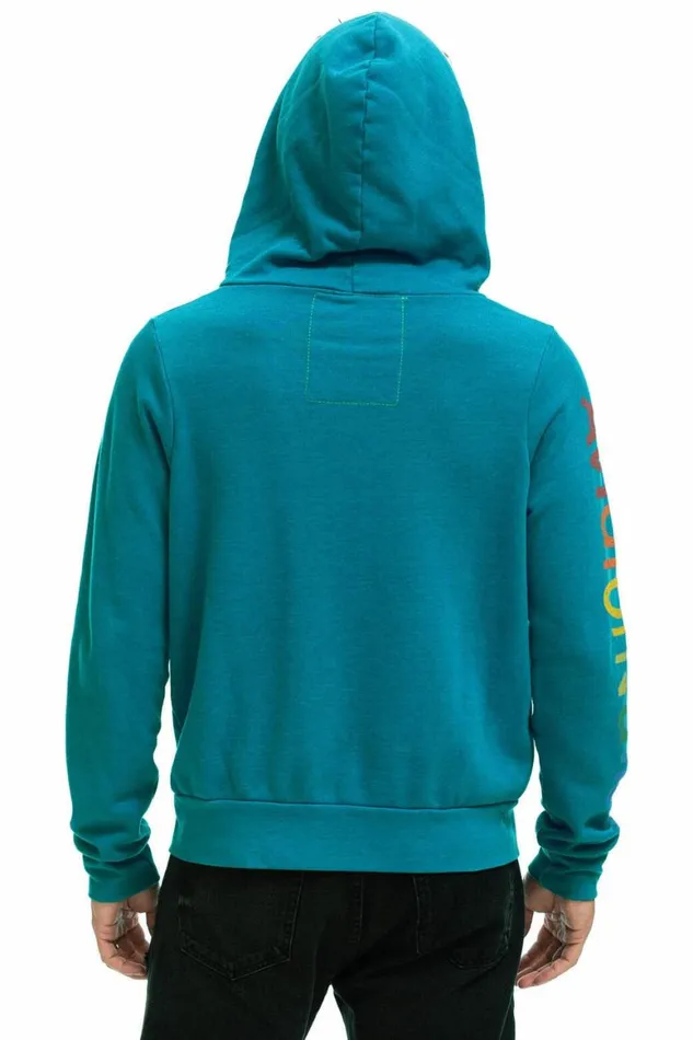 WomenMen Hoodies Aviator Nation Malibu Zip Hoodie 8211 Teal