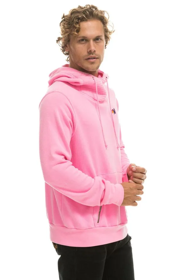 WomenMen Hoodies Aviator Nation Ninja Pullover Hoodie 8211 Neon Pink