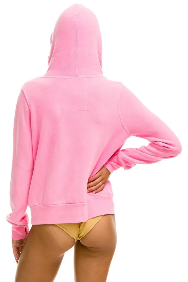 WomenMen Hoodies Aviator Nation Ninja Pullover Hoodie 8211 Neon Pink