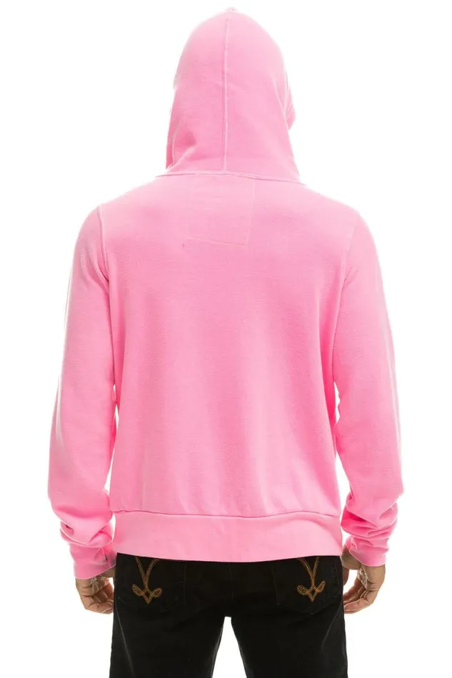 WomenMen Hoodies Aviator Nation Ninja Pullover Hoodie 8211 Neon Pink