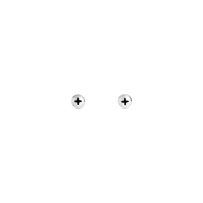 WomenMen Jewellery Balenciaga Garage Screw Earrings In Antique Silver