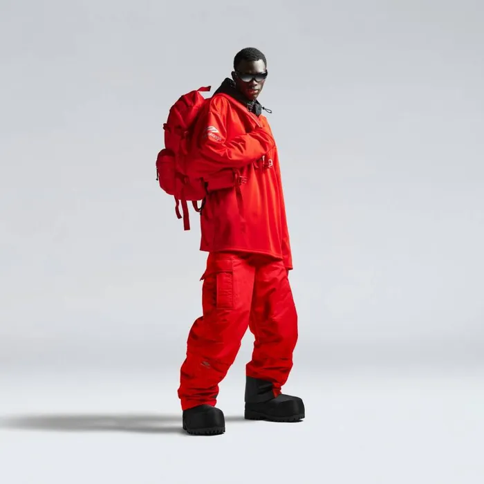 WomenMen Ski Balenciaga Skiwear 8211 3b Sports Icon Ski Cargo Trousers In Red