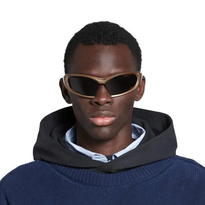 WomenMen Sunglasses Balenciaga Dynamo Rectangle Sunglasses In Green