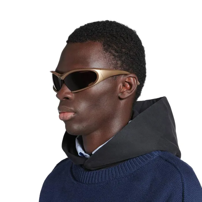 WomenMen Sunglasses Balenciaga Dynamo Rectangle Sunglasses In Green